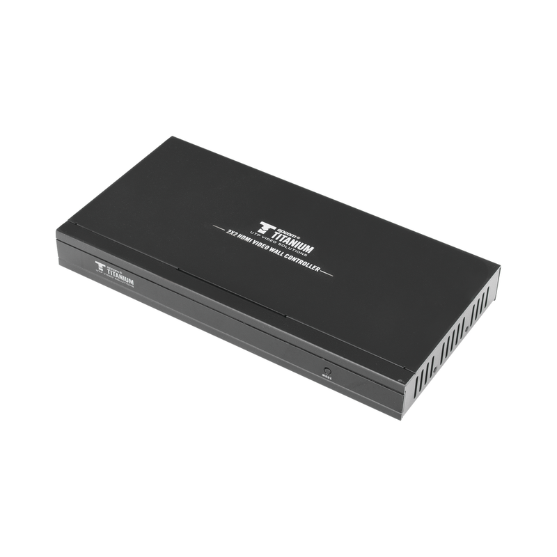 2 x 2 VIDEOWALL controller / Distributes video from 1 HDMI input to 4 screens / 1080p resolution at 60 Hz. / 3.5mm audio output / Full screen mode or clone mode / Very Easy to create a Video Wall
