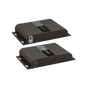 VGA Extender Kit over Cat 5e/6 network cable / Resolution 1080P @60Hz / Transmission distance 100 m with Cat5e and 120 m with Cat6. / 3.5mm audio jack / Output resolution indicator / Power supply included.