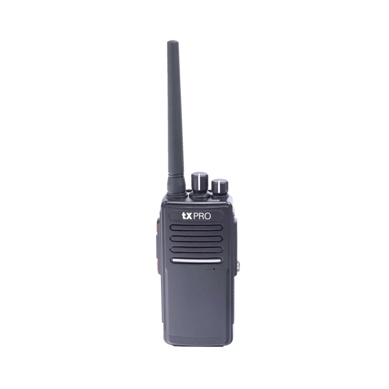 Portable Radio UHF 400-512 MHz, Digital DMR & Analog, 5 W, Includes antenna, battery, charger & clip, 16 preconfigured channels, FCC Certificate