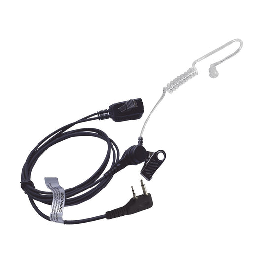 Microphone - lavalier headset with transparent acoustic tube for ICOM IC-F11/ 14/ 3021/ 3013/ 3103/ 3003/ 1100D/2100D