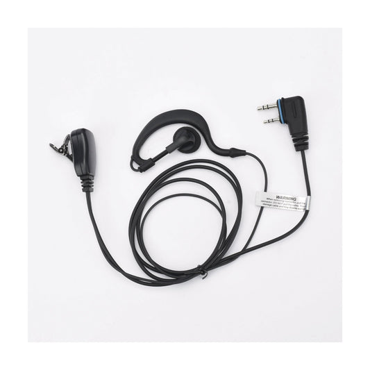 Microphone - adjustable ear clip headset for ICOM IC-F11/ 14/3021/ 3013/ 3103/ 3003/ 1100D/2100D