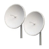 Kit of 2 Antennas Extended Frequency, 4.8 - 6.5 GHz, 28 dBi, N-Male Connectors, Ideal for WISP
