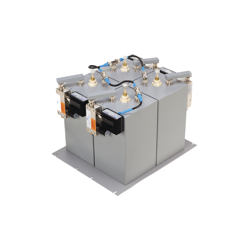 UHF Combiner for 440-512 MHz, 4 Channels, 125 Watt, 2 Isolators, N Females.