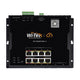 Flat Design Cloud Easy Smart PoE Switch, 8 GE PoE Ports and 2 SFP Ports, Ports 1-2: 802.3 af/at/bt PoE, Ports 3-8: af/at PoE, Compatible with Wall Mounting, Magnetic Mounting, or DIN-Rail Mounting, Manageable via Wi-Tek Cloud and Mobile App