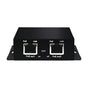 PoE Extender with 802.3af/at Support, 30W, Up to 250m. PoE Output Ports: 2x100Mbps; PoE Input Port: 1x100Mbps