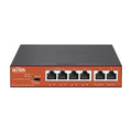Long-Range PoE (802.3af/at/bt) Switch with 4 x 10/100Tx PoE Ports and 2 x 10/100Tx Uplink, 65W