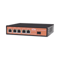 Solar Powered 6-Port Gigabit PoE Switch with Controller for Solar Panels and Batteries, 6kV Protection, and Extreme Temperature Range for Outdoor Cabinet Installations