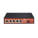 Solar Powered 6-Port Gigabit PoE Switch with Controller for Solar Panels and Batteries, 6kV Protection, and Extreme Temperature Range for Outdoor Cabinet Installations