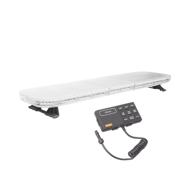 47" Red / Blue light bar, 88 LEDs, with amber traffic control, ideal for equipping public safety units