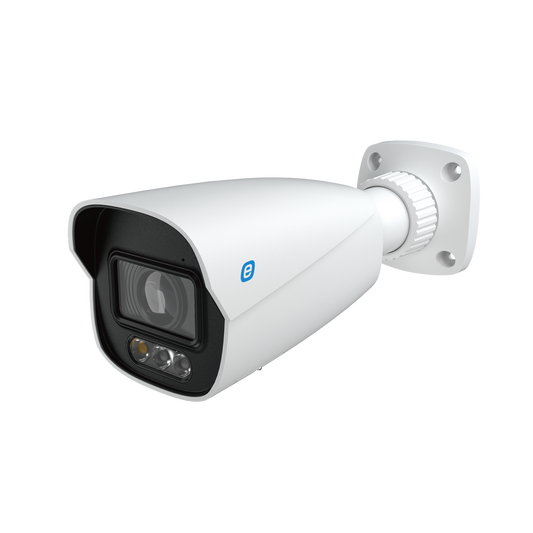 IP Bullet 4 MP / POE / Color 24/7 / 98ft (30m) Smart Dual Light (White Light + IR) / WDR / Micro SD / IP67 / Motorized Lens 2.8 mm - 12 mm / Integrated Microphone / Cloud Video Recording / Metal