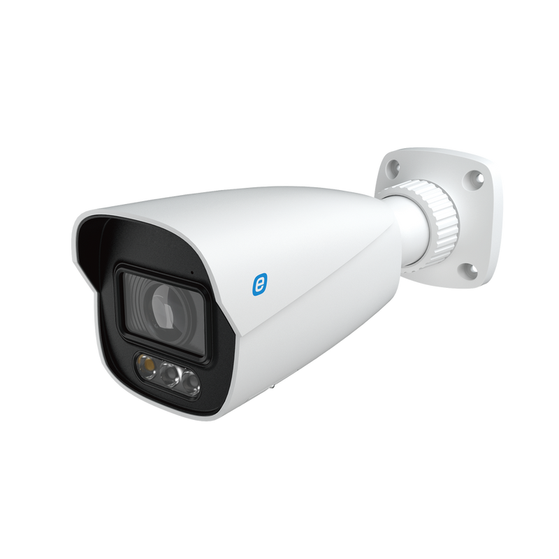IP Bullet 4 MP / PoE / 24/7 Color / 98ft (30m) Smart Dual Light (White Light + IR) / WDR / Micro SD / IP67 / Motorized Lens 2.8 mm - 12 mm / Integrated Microphone / Cloud Video Recording / Metal