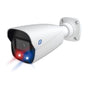 Bullet IP 8MP / POE / 24/7 Color Image / 98ft (30m) Smart Dual Light (White Light + IR) / WDR (120dB) / Micro SD / IP66 / 2.8 mm Lens / Cloud Video Recording / Metal / Red and blue strobe / Integrated Siren / Two way audio