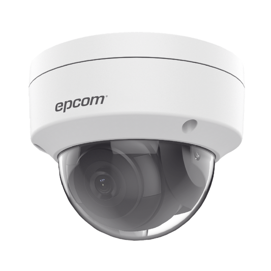 IP Dome 4 Megapixel / 2.8 mm Lens / 40 mts IR EXIR / IP67 / IK10 /  WDR 120 dB / PoE / Video analytics (False Alarm Filter) / Ultra Low Illumination / Audio Input and Output and Alarm
