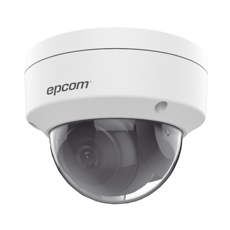 IP Dome 4 Megapixel / 2.8 mm Lens / 40 mts IR EXIR / IP67 / IK10 /  WDR 120 dB / PoE / Video analytics (False Alarm Filter) / Ultra Low Illumination / Audio Input and Output and Alarm