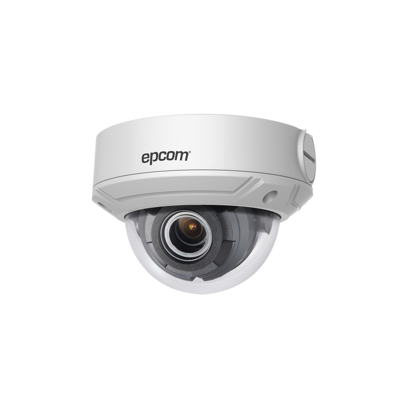 5 MP IP Dome  / 2.8 to 12 mm motorized lens / IP67 / WDR 120dB / 98 ft IR / H.265+