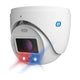 Turret IP 8 MP / POE / 24/7 Color Image / 131ft (40m) Smart Dual Light (White Light + IR) / Integrated WDR (120dB) / Micro SD / IP66 / 2.8 mm Lens / Cloud Video Recording / Metal / Red and blue strobe / Integrated Siren / Two way audio
