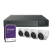 IP KIT / NVR 8 Channels / 4 Turret Cameras Color 24/7 / HDD