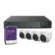 IP KIT / NVR 8 Channels / 4 Turret Cameras Color 24/7 / HDD