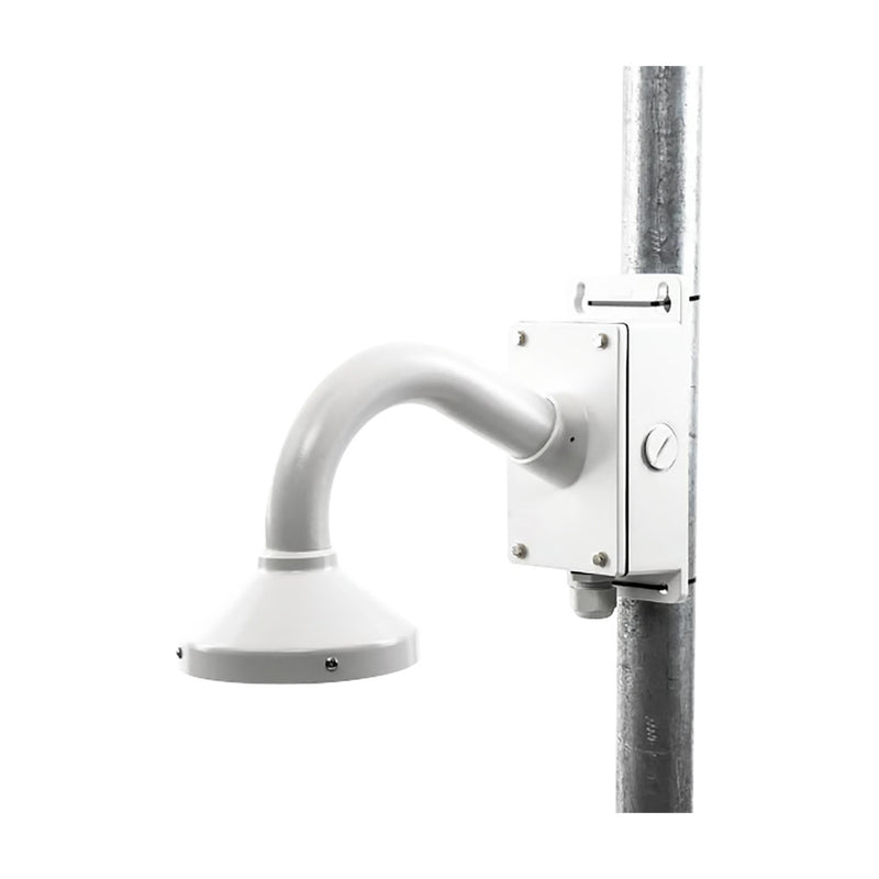 Universal wall mount with junction box for dome and bullet cameras