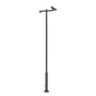 Specialized sectioned pole for the installation of video surveillance, includes foundation base, bracket for PTZ camera.