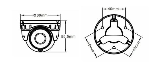 Analog Vandalproof Dome, 2.8 mm with Built-in Microphone for EPCOM Mobile DVRs XMR Series