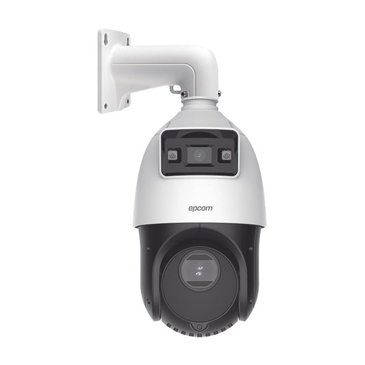 4 Megapixel IP PTZ Dome with 4 Megapixel Panoramic Camera / 25X Zoom / 100 m IR / IP66 / WDR / PoE+ / Audio Input-Output and Alarm / Ultra Low Illumination / MicroSD