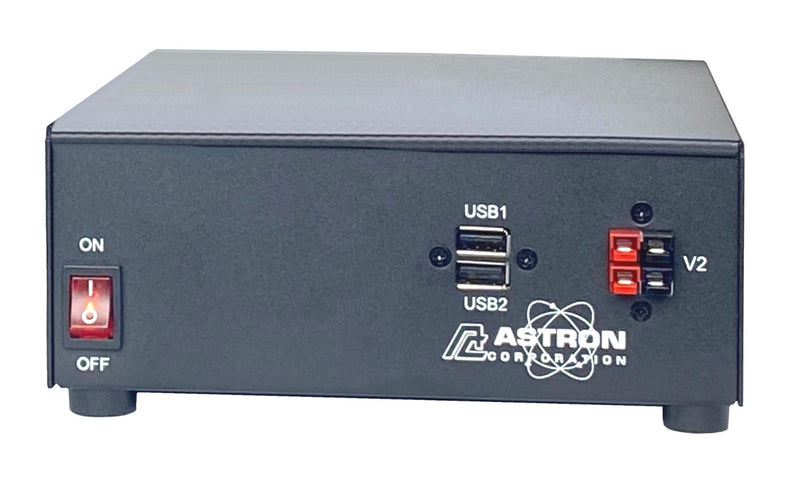 FUENTE DE ALIMENTACIÓN CONMUTADA, SALIDA PICO DE 25 A A 13,8 VDC, POLOS DE ALIMENTACIÓN DEL PANEL FRONTAL, 2 PUERTOS USB: 5,2 V,