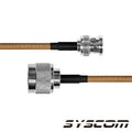 RG-142/U cable, 60 cm, with BNC male to N male connectors.
