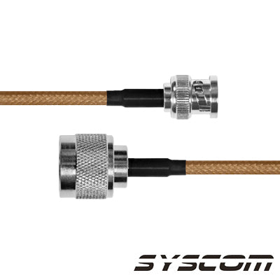 RG-142/U Cable of 60 cms. with, BNC Male to N Male Connectors.